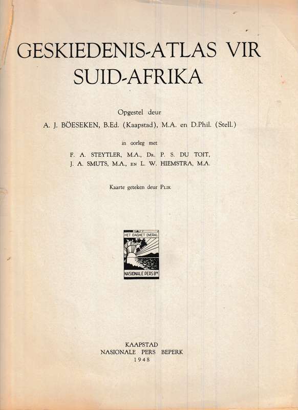 GESKIEDENIS-ATLAS VIR SUID-AFRIKA