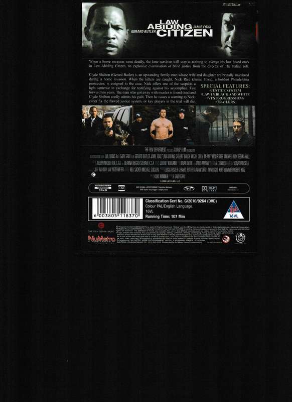 LAW ABIDING CITIZEN DVD