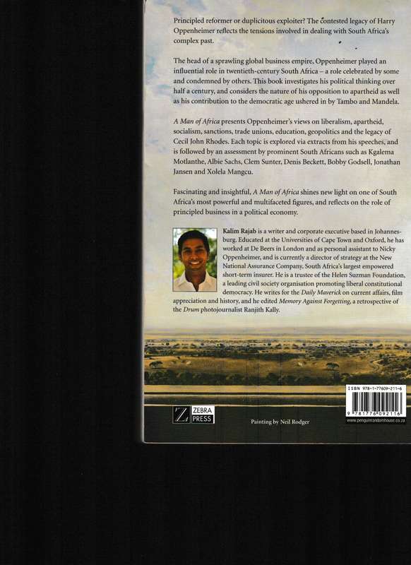 A MAN OF AFRICA, THE POLITICAL THOUGHT OF HARRY OPPENHEIMER
