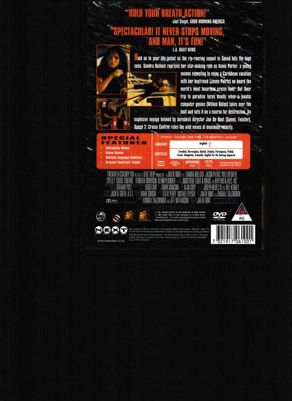 SPEED 2 DVD