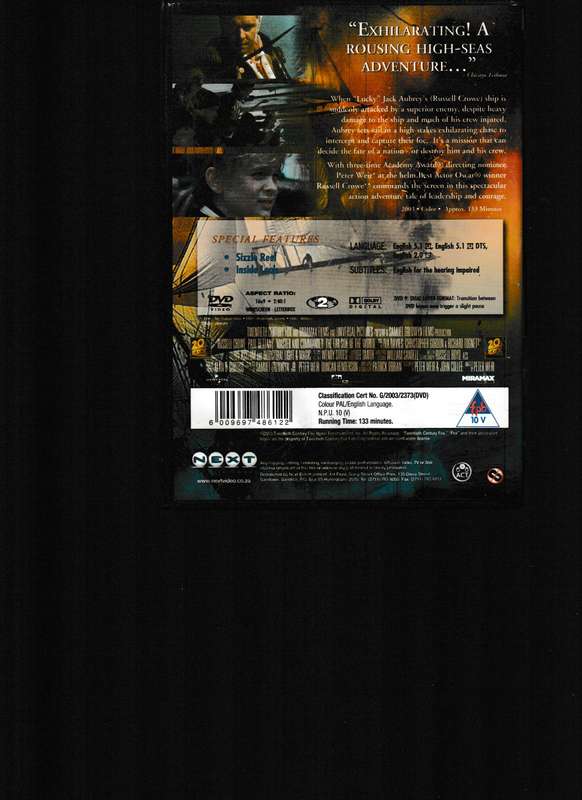 MASTER AND COMMANDER THE FAR SIDE OF THE WORLD DVD