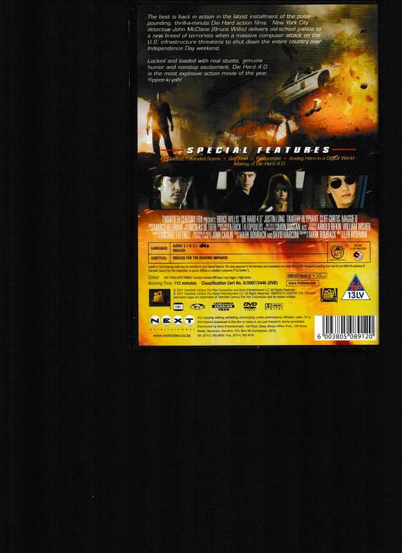 DIE HARD 4.0 DVD