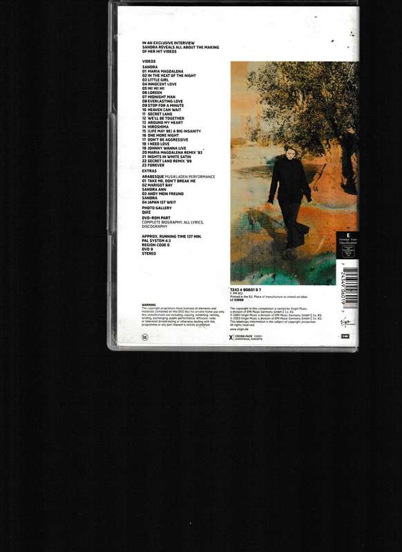 SANDRA, THE COMPLETE HISTORY DVD