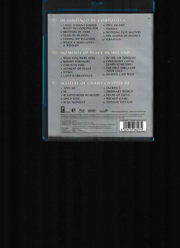 GREGORIAN, VIDEO ANTHOLOGY VOL. 1 BLU RAY