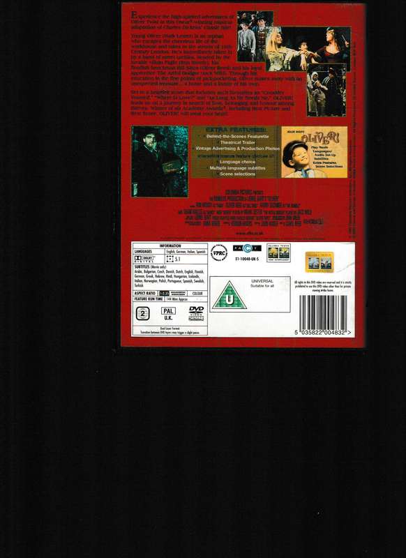 OLIVER! DVD