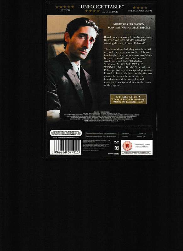 THE PIANIST DVD