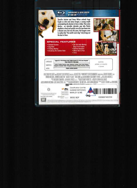 MARLEY AND ME BLU RAY
