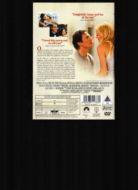 HOW TO LOSE A GUY IN 10 DAYS DVD