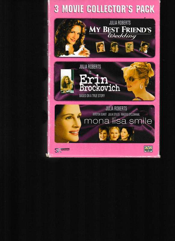 MY BEST FRIEND'S WEDDING, ERIN BROCKOVICH, MONA LISA SMILE 3 DVD COLLECTOR'S PACK