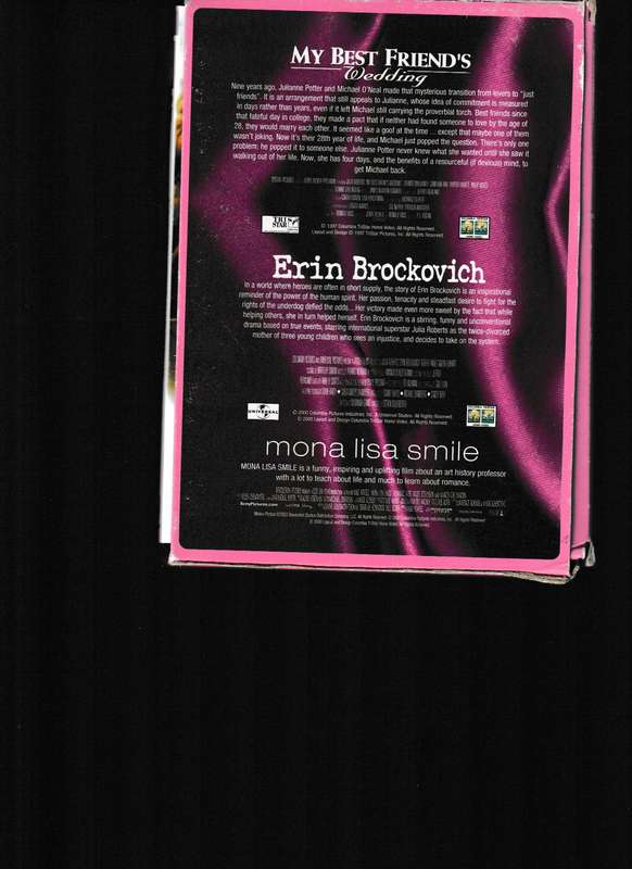 MY BEST FRIEND'S WEDDING, ERIN BROCKOVICH, MONA LISA SMILE 3 DVD COLLECTOR'S PACK
