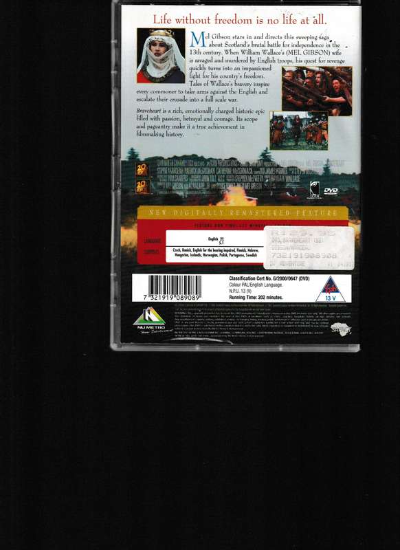 BRAVEHEART DVD
