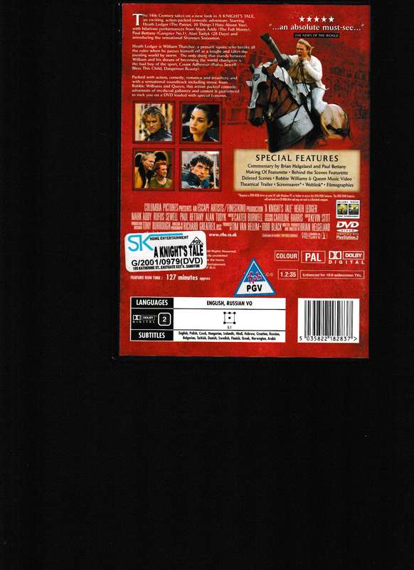 A KNIGHT'S TALE DVD