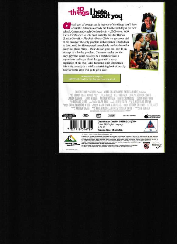10 THINGS I HATE ABOUT YOU DVD