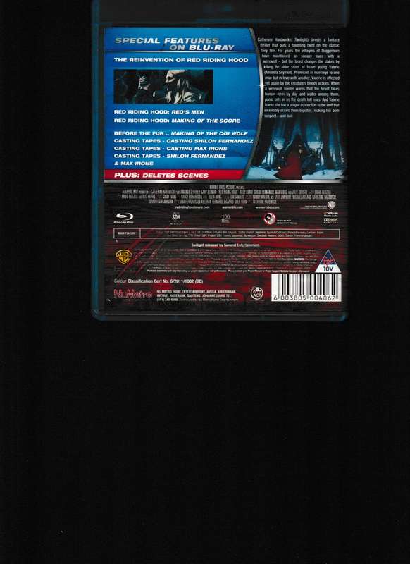 RED RIDING HOOD BLU RAY