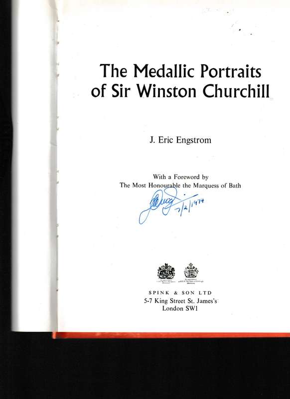 THE MEDALLIC PORTRAITS OF SIR WINSTON CHURCHILL * SIGNED* 1 ST EDITION