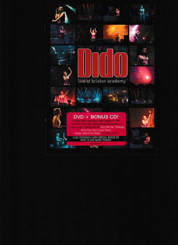 DIDO, LIVE AT BRIXTON ACADEMY DVD PLUS CD