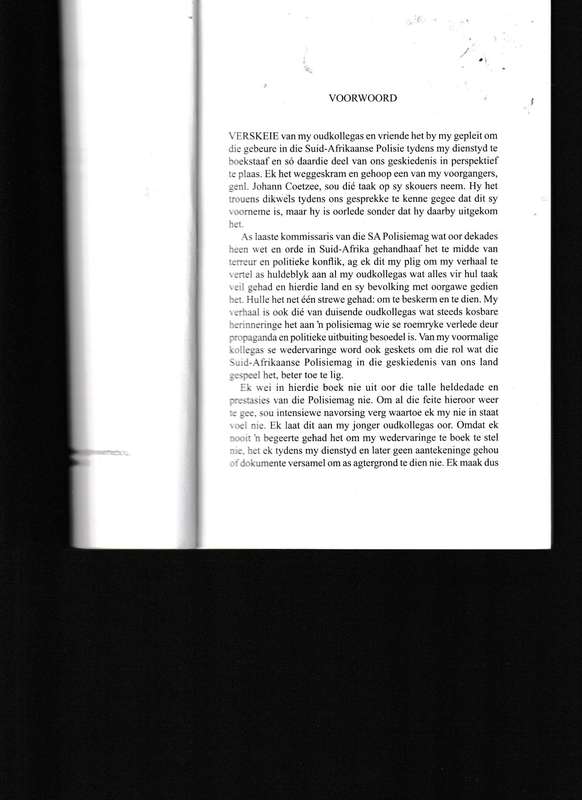TROU TOT DIE DOOD: DIE SUID-AFRIKAANSE POLISIEMAG deur JOHAN VAN DER MERWE