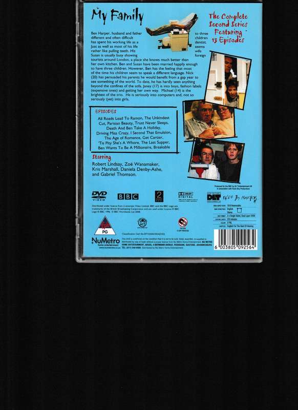 MY FAMILY, FIRST, SECOND, FOURTH AND FIFTH SERIES DVD'S