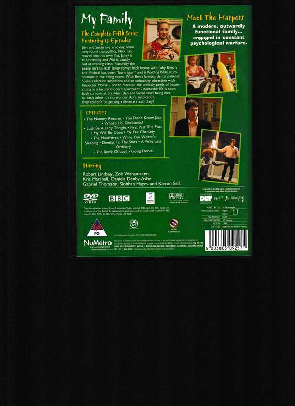 MY FAMILY, FIRST, SECOND, FOURTH AND FIFTH SERIES DVD'S