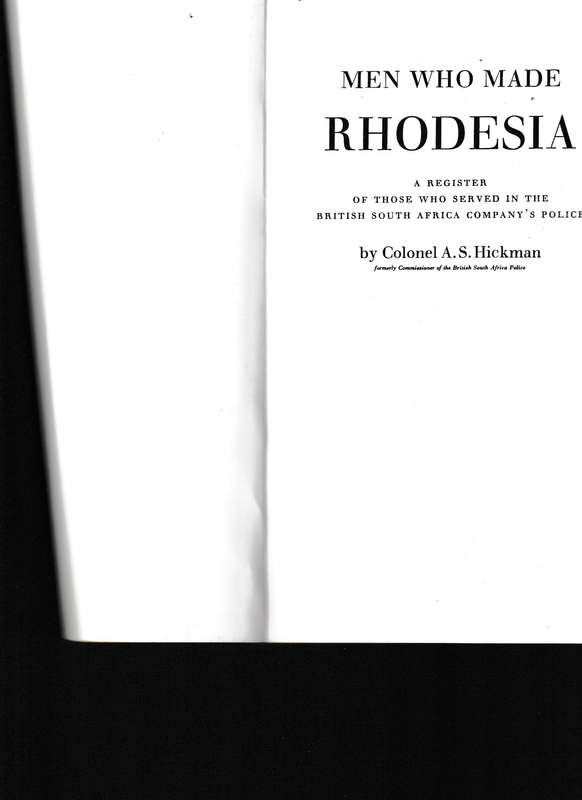 MEN WHO MADE RHODESIA