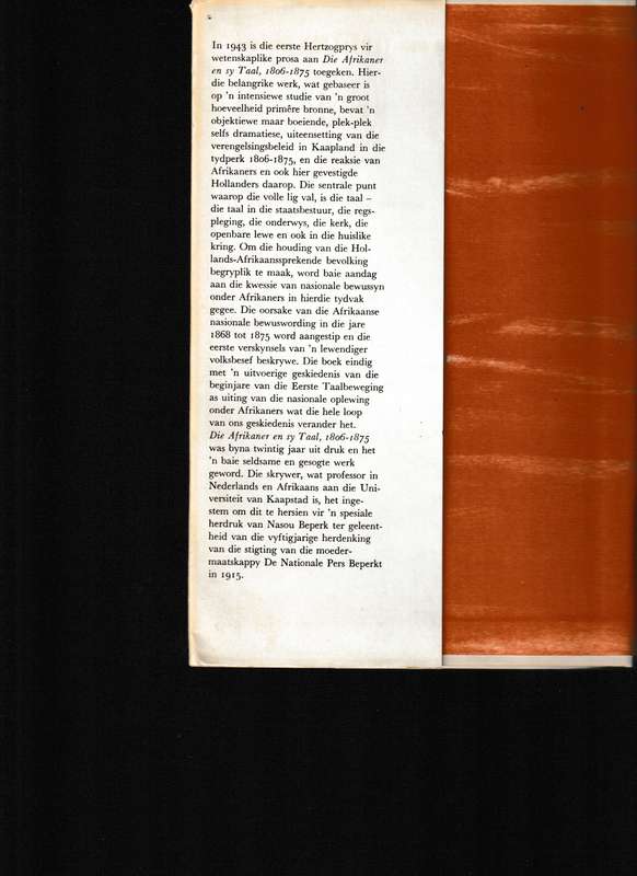 DIE AFRIKANER EN SY TAAL 1806-1875