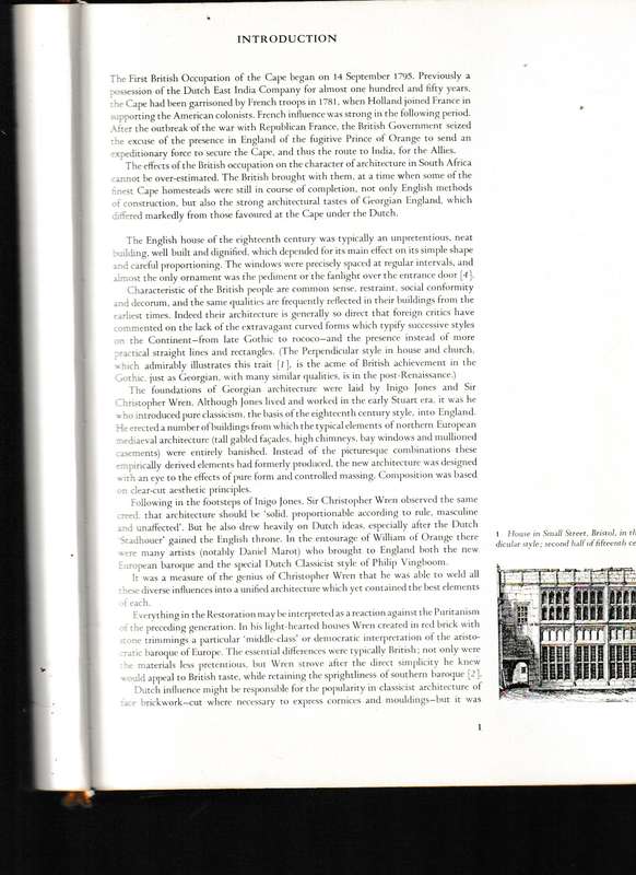 EARLY NINETEENTH CENTURY ARCHITECTURE IN SOUTH AFRICA: STUDY OF TWO CULTURES 1795-1837