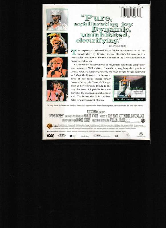 DEVINE MADNESS DVD