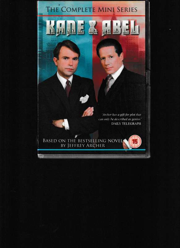 KANE & ABLE COMPLETE MINI SERIES DVD'S, BASED ON THE BEST SELLING NOVEL BY JEFFREY ARCHER