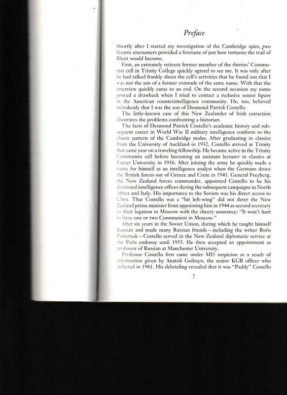 MASK OF TREACHERY, THE FIRST DOCUMENTED DOSSIER ON BLUNT, MI5 AND SOVIET SUBVERSION