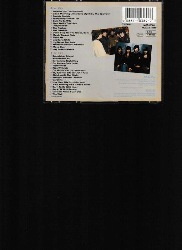 STEPPENWOLF, BORN TO BE WILD RETROSPECTIVE 1966-1990 DUBBLE CD