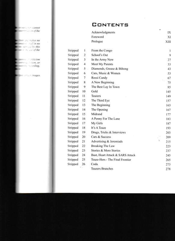 STRIPPED, THE KING OF TEAZE, LOLLY JACKSON AUTOBIOGRAPHY