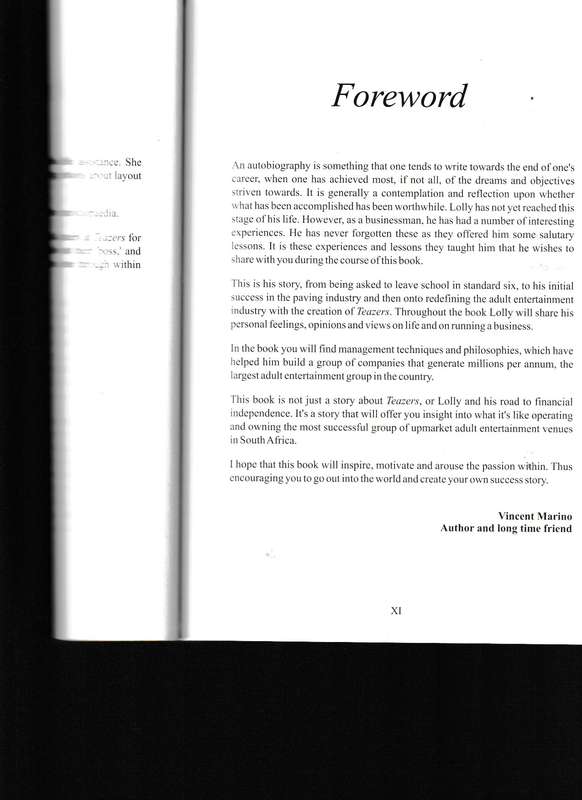 STRIPPED, THE KING OF TEAZE, LOLLY JACKSON AUTOBIOGRAPHY
