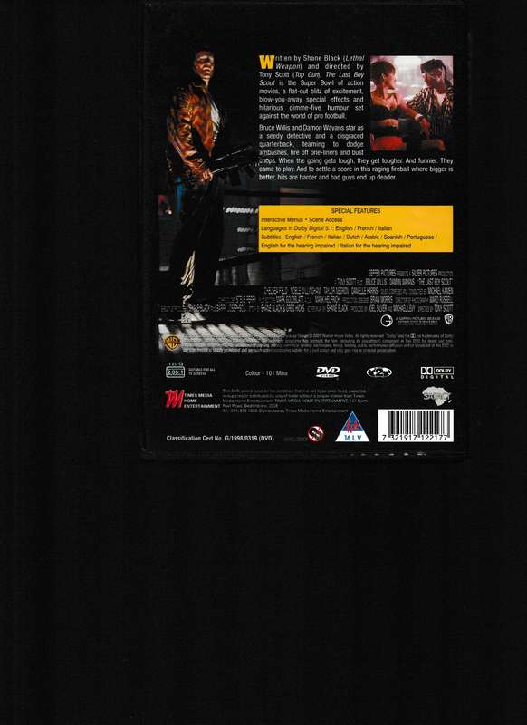 THE LAST BOY SCOUT DVD