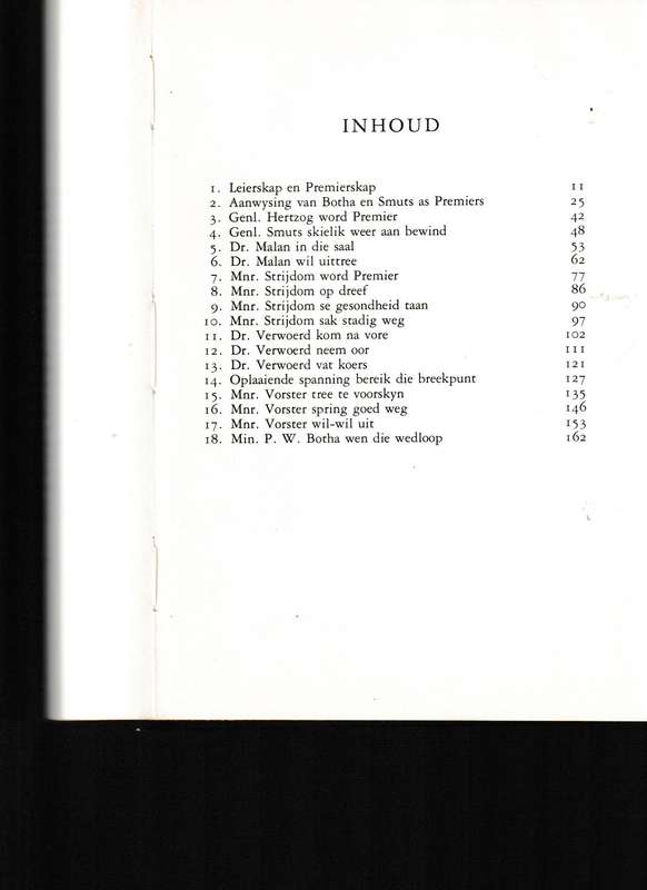 PREMIERS VERKIESINGS SEDERT 1910