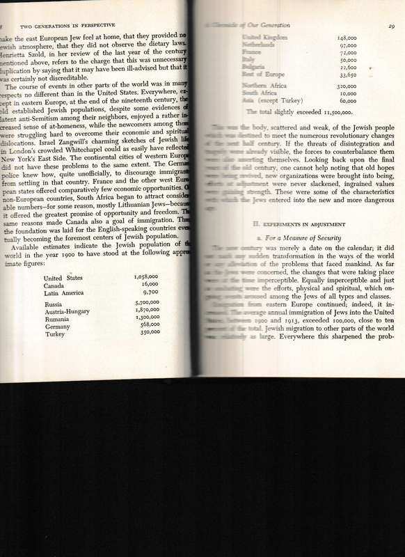 TWO GENERATIONS IN PERSPECTIVE, NOTABLE EVENTS AND TRENDS 1896-1956