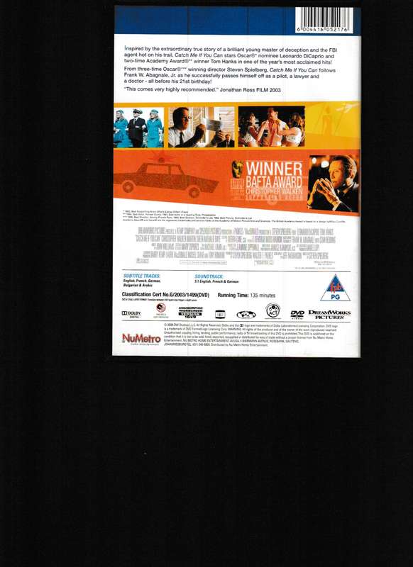 CATCH ME IF YOU CAN DVD