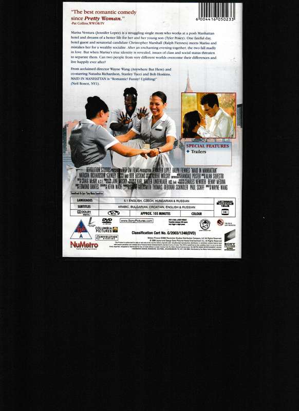 MAID IN MANHATTAN DVD