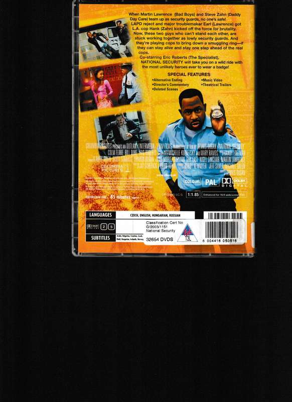 NATIONAL SECURITY DVD