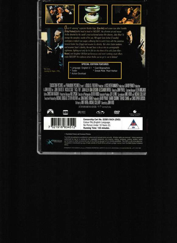 FACE/OFF DVD