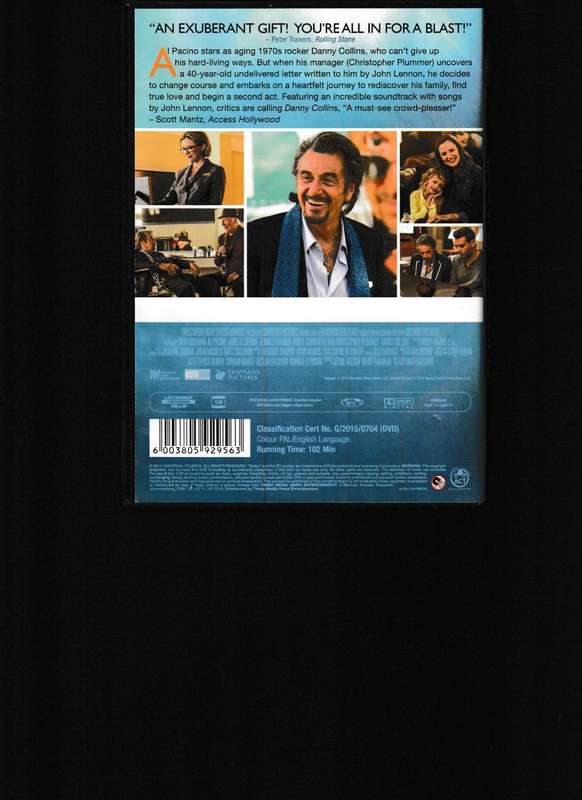 DANNY COLLINS DVD