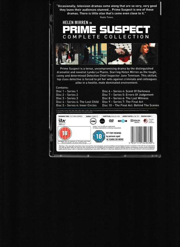 PRIME SUSPECT, COMPLETE COLLECTION 10 DISC DVD BOX SET