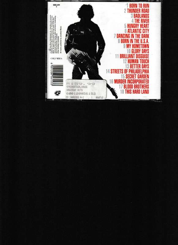BRUCE SPRINGSTEEN, GREATEST HITS CD