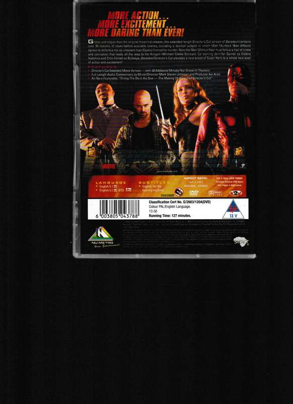 DAREDEVIL, DIRECTOR'S CUT DVD