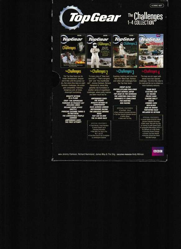 TOPGEAR, THE CHALLENGES 1-4 COLLECTION 6 DVD BOX SET