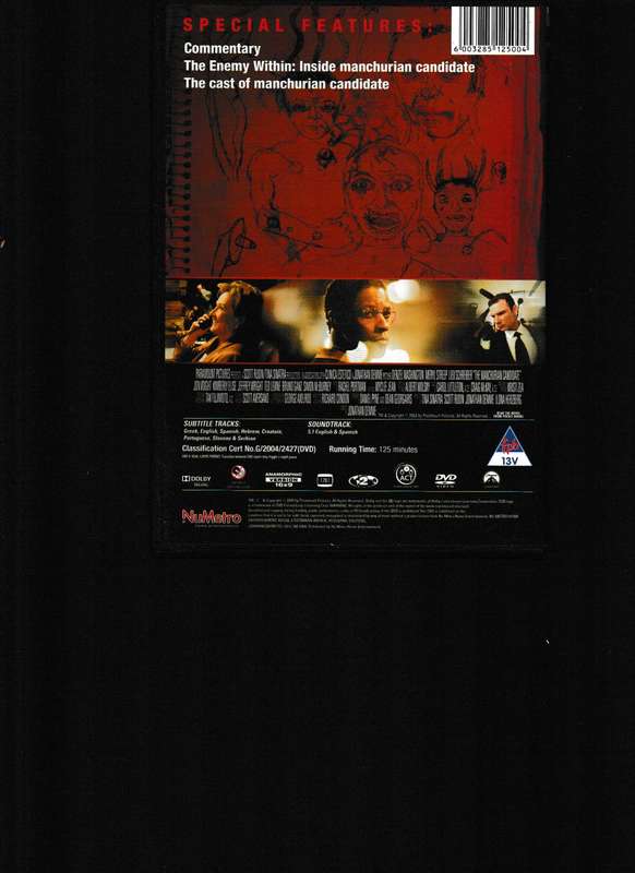 THE MANCURIAN CANDIDATE DVD