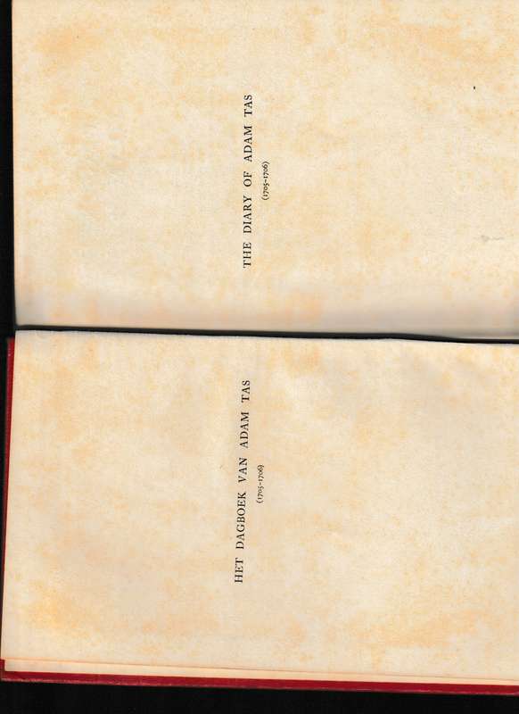 HET DAGBOEK VAN ADAM TAS  // THE DIARY OF ADAM TAS, 1 ST ED. 1914