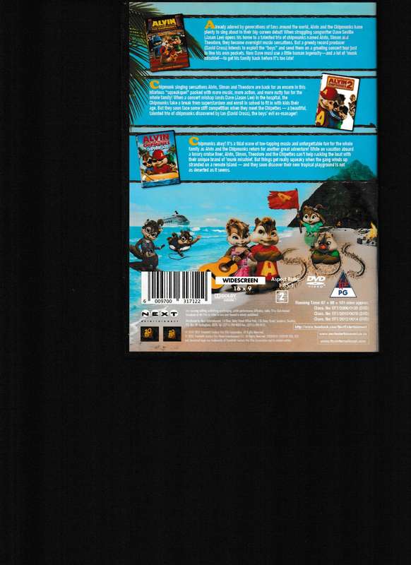 ALVIN AND THE CHIPMUNKS ALL 3 MOVIES ON DVD