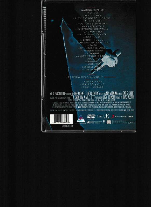 GEORGE MICHEAL LIVE IN LONDON 2 DISC SET DVD
