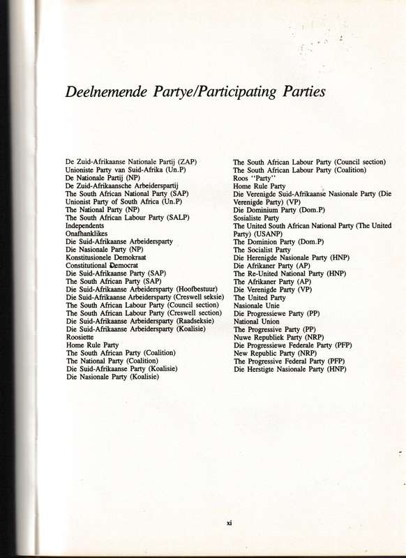 S.A. ALGEMENE VERKIESINGSMANIFESTE 1910-1981