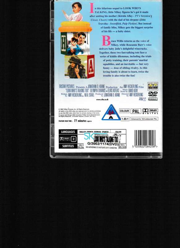 LOOK WHO'S TALKING TOO DVD